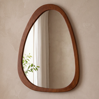 Wooden Triangle Mirror